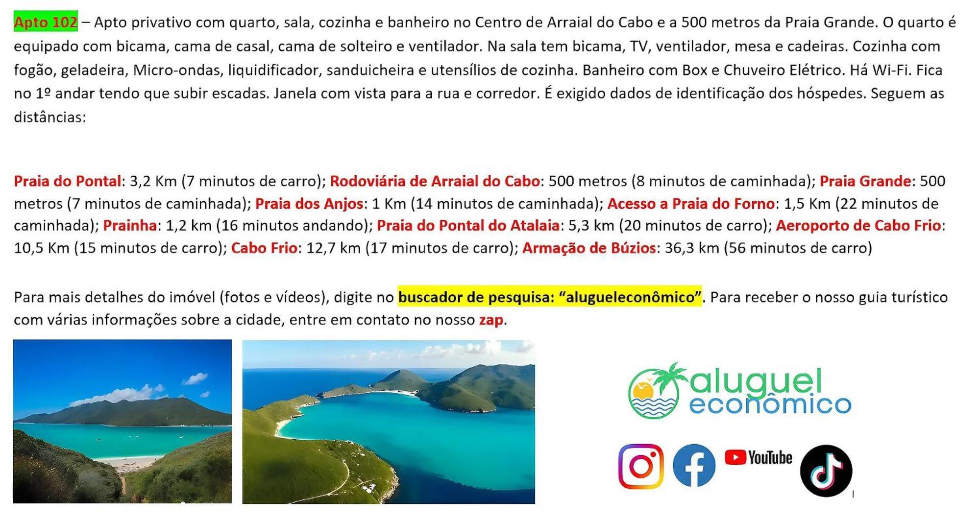 - Brisas Do Farol - Aluguel Economico Arraial do Cabo