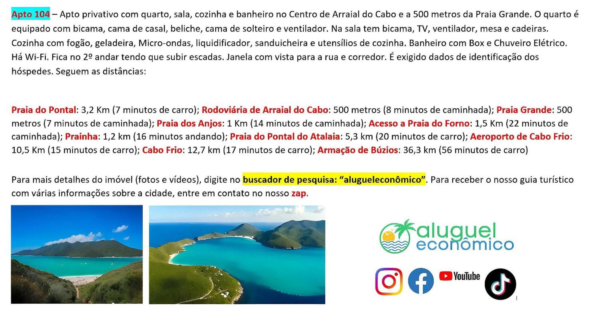 Apartment - Brisas Do Farol - Aluguel Economico *