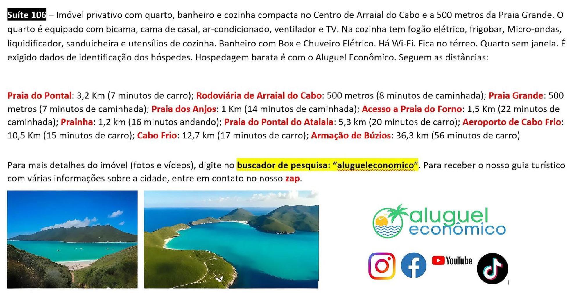 Apartment - Brisas Do Farol - Aluguel Economico Arraial do Cabo